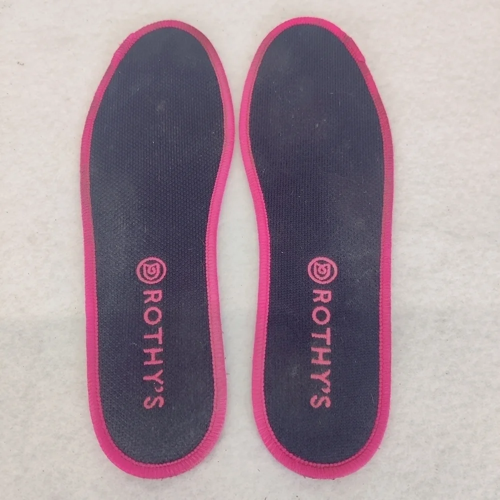 Rothy’s The Sneaker Slip-On Size 9 Navy Blue Pink Limited Edition Washable